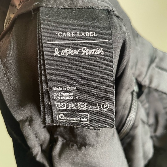 & Other Stories black velvet wide leg crop high waist culottes pants Women’s 4 - Picture 9 of 16